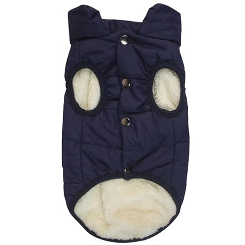 Kaltes Kalthaut Im Freien Chihuahua Französische Bulldogge Labrador Kleidungsmantel Winter Warmes Fleece Hundehundjacke,Marineblau,2XL Kaltes Kalthaut Im Freien Chihuahua Französische Bulldogge Labrador Kleidungsmantel Winter Warmes Fleece Hundehundjacke,Marineblau,2XL von HAQEPO