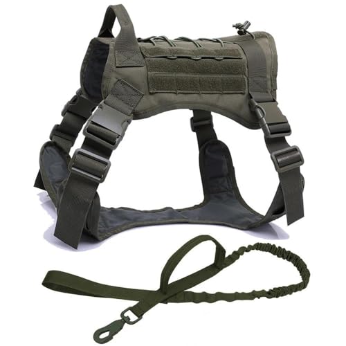 Militärisches Taktisches Hundegeschirr Und Leine-Set, Haustiertraining, Camping, Jagdgeschirr, Weste, Verstellbares Nylon-Hundegeschirr Und Leine-Set Für Kleine Bis Mittelgroße Hunde,A,M Militärisches Taktisches Hundegeschirr Und Leine-Set, Haustiertraining, Camping, Jagdgeschirr, Weste, Verstellbares Nylon-Hundegeschirr Und Leine-Set Für Kleine Bis Mittelgroße Hunde,A,M von YHTAKF