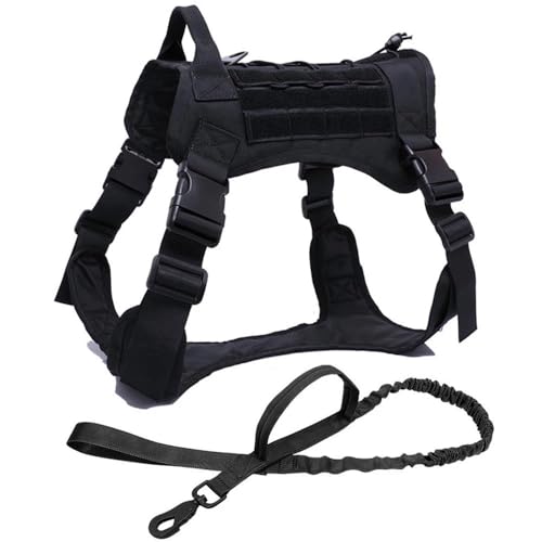Militärisches Taktisches Hundegeschirr Und Leine-Set, Haustiertraining, Camping, Jagdgeschirr, Weste, Verstellbares Nylon-Hundegeschirr Und Leine-Set Für Kleine Bis Mittelgroße Hunde,C,M Militärisches Taktisches Hundegeschirr Und Leine-Set, Haustiertraining, Camping, Jagdgeschirr, Weste, Verstellbares Nylon-Hundegeschirr Und Leine-Set Für Kleine Bis Mittelgroße Hunde,C,M von YHTAKF