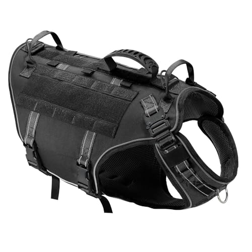Militärtaktische Arbeitshundausbildung Jagd Campinggurt Weste Keine Spannungsvereinbarung Nylon Outdoor Reflective Hundegurtgurte,Schwarz,M Militärtaktische Arbeitshundausbildung Jagd Campinggurt Weste Keine Spannungsvereinbarung Nylon Outdoor Reflective Hundegurtgurte,Schwarz,M von HAQEPO