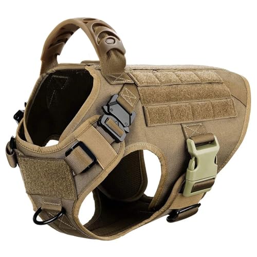Militärtaktische Französische Bulldogge Deutsche Schäferhund Malinois Camping Jagd Training Nylongurt Mit Metallschnallen Kontrolle,Brown,L Militärtaktische Französische Bulldogge Deutsche Schäferhund Malinois Camping Jagd Training Nylongurt Mit Metallschnallen Kontrolle,Brown,L von HAQEPO