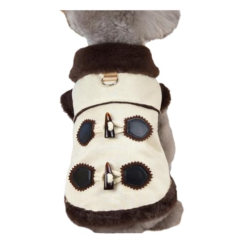 Mit D-Ring Weich Bequemer Chihuahua Shiba Inu Mop,Beige,L Mit D-Ring Weich Bequemer Chihuahua Shiba Inu Mop,Beige,L von HAQEPO