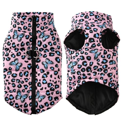 Modegedruckte Reißverschluss Im Freien wasserdichte Hundemantel Winter Warme Französische Bulldogge Mops Labrador Jacke Kleidung,B,XL Modegedruckte Reißverschluss Im Freien wasserdichte Hundemantel Winter Warme Französische Bulldogge Mops Labrador Jacke Kleidung,B,XL von HAQEPO