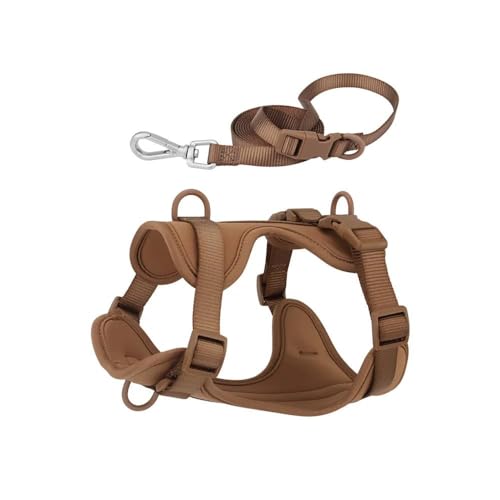 Outdoor-Hundetraining, Camping, Jagd, Geschirr Und Leine, Verstellbares Hundegeschirr Und Leine, Modisches, Wasserdichtes Nylon-Haustiergeschirr,B,L von HAQEPO