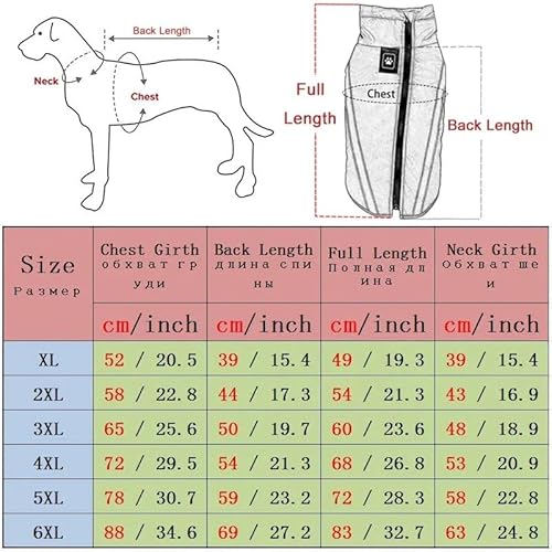 Outdoor Reflective Design Labrador Deutsch Schäferhund Windhundsicherheit Jacke Kleidung Winter Fleece Warm Hundemantel,Rosenrot,2XL von HAQEPO