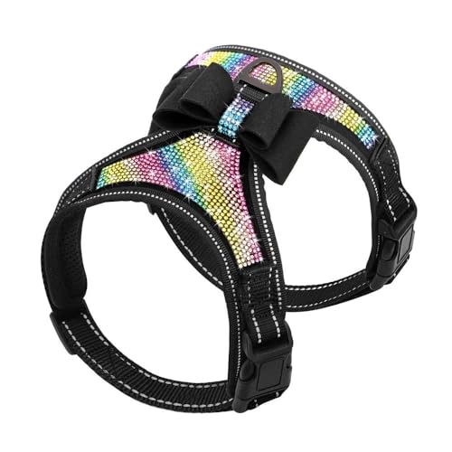 Outdoor Reflektierendes Hundegeschirr Nylon Verstellbare Hundegeschirr Weste Glänzende Strass Schleife Hundegeschirr Heimtierbedarf,A,S Outdoor Reflektierendes Hundegeschirr Nylon Verstellbare Hundegeschirr Weste Glänzende Strass Schleife Hundegeschirr Heimtierbedarf,A,S von HAQEPO