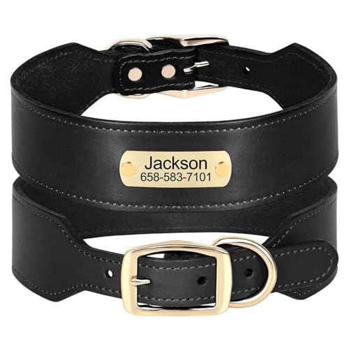 Personalisierte Einstellbare Weithundekragen Mit ID -Name Telefonnummer Tag Geeignet Für Pitbull Deutsche Schäferhund French Bulldogge,Schwarz,L Personalisierte Einstellbare Weithundekragen Mit ID -Name Telefonnummer Tag Geeignet Für Pitbull Deutsche Schäferhund French Bulldogge,Schwarz,L von HAQEPO