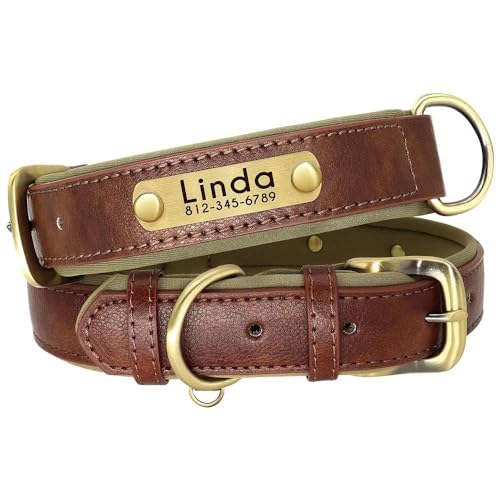 Personalisiertes Haustier-ID-Tag-Namensschild-Halsband, individuelle Gravur, PU-Leder, Hundehalsband mit Anti-Verlust-Namensschild, verstellbares Haustierhalsband für Mops, Chihuahua, Labrador, Personalisiertes Haustier-ID-Tag-Namensschild-Halsband, individuelle Gravur, PU-Leder, Hundehalsband mit Anti-Verlust-Namensschild, verstellbares Haustierhalsband für Mops, Chihuahua, Labrador, von HAQEPO