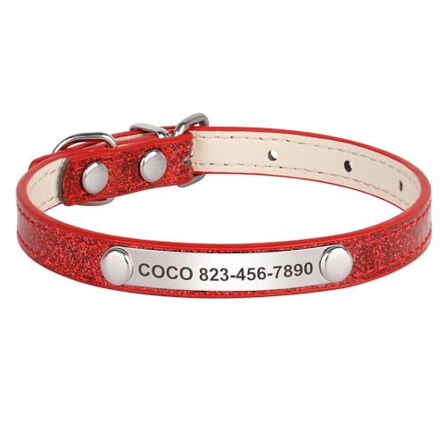 Personalisiertes Hunde- und Katzenhalsband, Anti-Verlust, verstellbar, Hunde- und Katzenmarke, Namensschild, Halsband für Chihuahua, Mops, Labrador, G, XS, 15–23 cm Personalisiertes Hunde- und Katzenhalsband, Anti-Verlust, verstellbar, Hunde- und Katzenmarke, Namensschild, Halsband für Chihuahua, Mops, Labrador, G, XS, 15–23 cm von HAQEPO