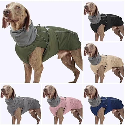 Reflektierende wasserdichte Hundejacke Im Freien Winter Fleece Warme Verstellbare Mittelgroße Und Große Hundekleidung,Grey,L Reflektierende wasserdichte Hundejacke Im Freien Winter Fleece Warme Verstellbare Mittelgroße Und Große Hundekleidung,Grey,L von HAQEPO