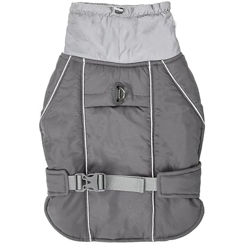 Reflektierende wasserdichte Hundejacke Im Freien Winter Fleece Warme Verstellbare Mittelgroße Und Große Hundekleidung,Grey,S Reflektierende wasserdichte Hundejacke Im Freien Winter Fleece Warme Verstellbare Mittelgroße Und Große Hundekleidung,Grey,S von HAQEPO