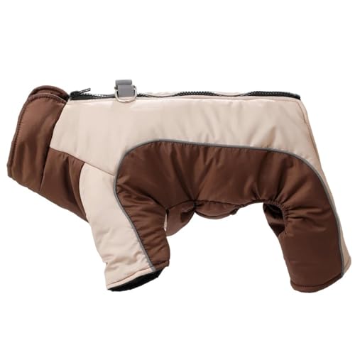 Reißverschlüsse Wasserdichtem Reflektierender Hund Bodysuit Mit D-Ring Winter Warmer Haustieren Tarn Overalls Für Shiba Inu Chihuahua Bulldogge,Kaffee,L Reißverschlüsse Wasserdichtem Reflektierender Hund Bodysuit Mit D-Ring Winter Warmer Haustieren Tarn Overalls Für Shiba Inu Chihuahua Bulldogge,Kaffee,L von HAQEPO