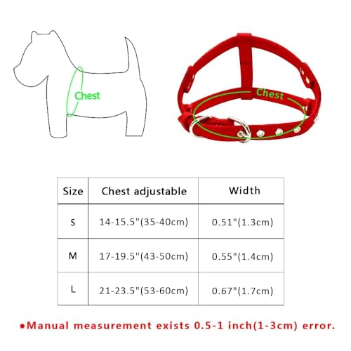 STETTETED -SCHRISTONESTONE Sparkling CRYN SUVEDET VERITIGTE Chihuahua FREZIGE Bulldogge Pug Yorkshire Terrier Training Gurt Weste,Rot,L von HAQEPO