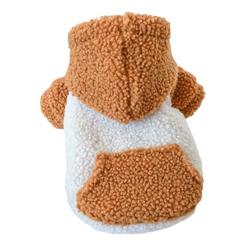 Shiba Inu Chihuahua Pomeranian Yorkshire Terrier Terrier Sweatshirt Haustier Kapuze -Jacke Winter Warmes Fleece Kätzchen Welpejacke,C,S von HAQEPO