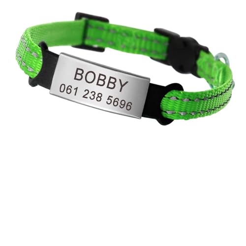 Verstellbares Anti-Verlust-Halsband für Welpen, Kätzchen, Erkennungsmarke, Schnellverschluss, sicheres Abreißen, für den Außenbereich, reflektierendes Band, Glocke, Katzen-Hundehalsband für Chihuahua, Verstellbares Anti-Verlust-Halsband für Welpen, Kätzchen, Erkennungsmarke, Schnellverschluss, sicheres Abreißen, für den Außenbereich, reflektierendes Band, Glocke, Katzen-Hundehalsband für Chihuahua, von YHTAKF