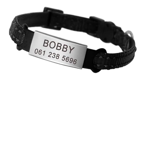 Verstellbares Anti-Verlust-Halsband für Welpen, Kätzchen, Erkennungsmarke, Schnellverschluss, sicheres Abreißen, für den Außenbereich, reflektierendes Band, Glocke, Katzen-Hundehalsband für Chihuahua, Verstellbares Anti-Verlust-Halsband für Welpen, Kätzchen, Erkennungsmarke, Schnellverschluss, sicheres Abreißen, für den Außenbereich, reflektierendes Band, Glocke, Katzen-Hundehalsband für Chihuahua, von YHTAKF