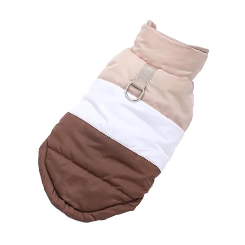 Wasserdicht Im Freien Mit D-Ring Winter Warmer Haustiermantel Für Kleine Mittelgroße Hunde Katzen Shiba Inu Yorkshire Bulldogge,Braun,M Wasserdicht Im Freien Mit D-Ring Winter Warmer Haustiermantel Für Kleine Mittelgroße Hunde Katzen Shiba Inu Yorkshire Bulldogge,Braun,M von HAQEPO