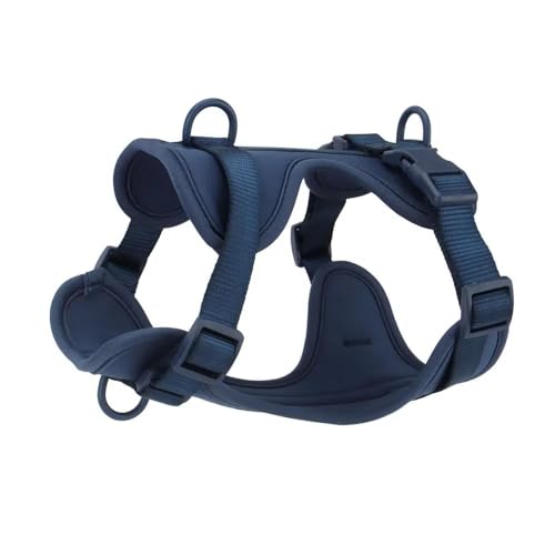 Wasserdichtes Nylon-Hundegeschirr, Outdoor-Walking-Training, Hundegeschirr, Modischer Brustgurt Für Haustiere, Verstellbares Haustiergeschirr, Geeignet Für Kleine Und Mittelgroße Hunde,K,M von YHTAKF