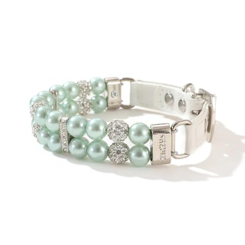 Weiches und bequemes Haustierhalsband mit Kunstperlen, glänzende Kunstperlen, Strass, für Hunde und Katzen, verstellbares Haustierhalsband, Hochzeitsfeier, J, L Weiches und bequemes Haustierhalsband mit Kunstperlen, glänzende Kunstperlen, Strass, für Hunde und Katzen, verstellbares Haustierhalsband, Hochzeitsfeier, J, L von YHTAKF