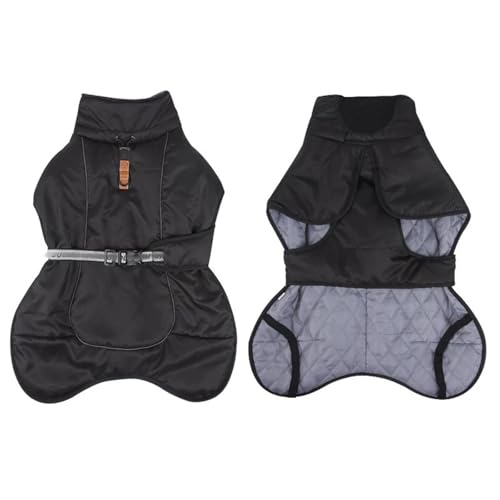 Winddichte Reflektierende Im Freien Reflektierende Große Hundejacke Winter Warmes Bulldogge Dackel Greyhound Labrador Hirte Mantel Kleidung,Schwarz,2XL Winddichte Reflektierende Im Freien Reflektierende Große Hundejacke Winter Warmes Bulldogge Dackel Greyhound Labrador Hirte Mantel Kleidung,Schwarz,2XL von HAQEPO