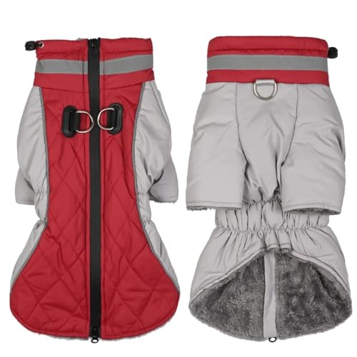 Winter Fleece Warm Warm Labrador Golden Retriever Greyhound Bulldogge Rollkragenpullover Mit Reißverschluss Im Freien Im Freien, wasserdichte Haustiermantel,Rot,3XL Winter Fleece Warm Warm Labrador Golden Retriever Greyhound Bulldogge Rollkragenpullover Mit Reißverschluss Im Freien Im Freien, wasserdichte Haustiermantel,Rot,3XL von HAQEPO