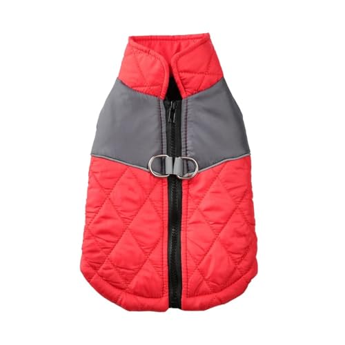 Winter Fleece Warm Warmes Golden Retriever Bulldog Shiba Inu Mops Jacke Mit Reißverschluss Reflexion wasserdichte Arbeitshundmantel,Rot,3XL Winter Fleece Warm Warmes Golden Retriever Bulldog Shiba Inu Mops Jacke Mit Reißverschluss Reflexion wasserdichte Arbeitshundmantel,Rot,3XL von HAQEPO