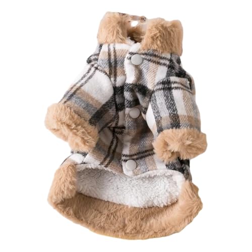 Winter Fleece Warme Haustierjacke Im Freien Windschutzpelzkragen Baumwolle Bulldogge Chihuahua Shiba Inu Yorkshire Terrier Mantel,Braun,L Winter Fleece Warme Haustierjacke Im Freien Windschutzpelzkragen Baumwolle Bulldogge Chihuahua Shiba Inu Yorkshire Terrier Mantel,Braun,L von HAQEPO