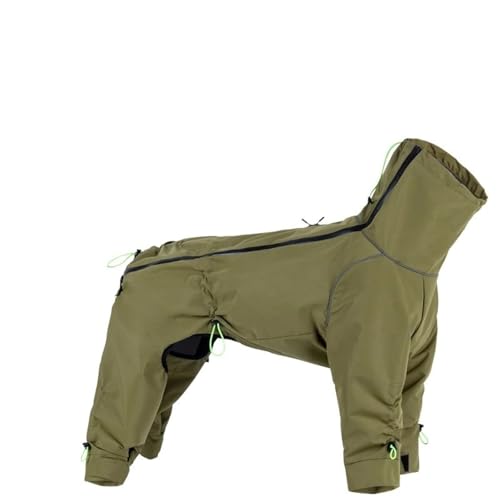 Winter Vier Beine Schutz Warmes Haustiermantel Mit Reflektierenden Streifen Wasserdicht,Grün,3XL von HAQEPO