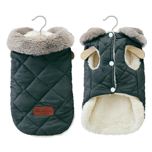 Winter Vlies Warme Haustier -Baumwolljacke Mit Pelzkragen Chihuahua Yorkshire Terrier Shiba Inu Pommerianer Mopsjacke,Blau,M Winter Vlies Warme Haustier -Baumwolljacke Mit Pelzkragen Chihuahua Yorkshire Terrier Shiba Inu Pommerianer Mopsjacke,Blau,M von HAQEPO
