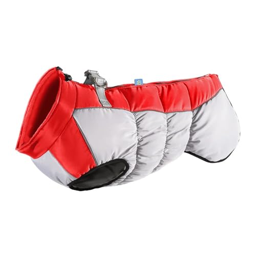 Winter Vlies Warme Hundejacke Arbeit Kleidung Im Freien Reflektierend wasserdichte Labrador French Bulldog Coat Weste,Rot,XL Winter Vlies Warme Hundejacke Arbeit Kleidung Im Freien Reflektierend wasserdichte Labrador French Bulldog Coat Weste,Rot,XL von HAQEPO