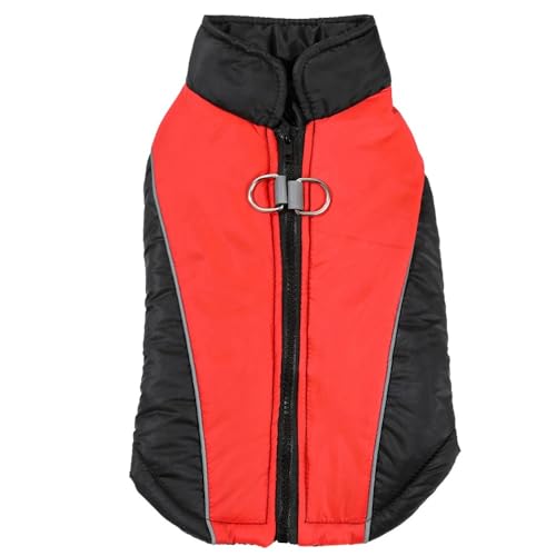 Winter Warme Kleine Und Mittlere Hunde Katzenjacke Im Freien wasserdichte Reflektierende Chihuahua Yorkshire Terrier Mantelweste,Rot,2XL Winter Warme Kleine Und Mittlere Hunde Katzenjacke Im Freien wasserdichte Reflektierende Chihuahua Yorkshire Terrier Mantelweste,Rot,2XL von HAQEPO