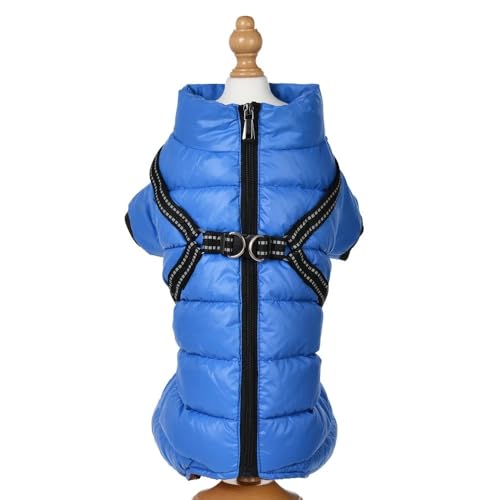 Winter Warme Kleine Und Mittlere Hunde Und Katzen Verstellbare Jacke Im Freien wasserdichte Winddichte Haustier -Jumpsuit Im Freien,Blau,14 Winter Warme Kleine Und Mittlere Hunde Und Katzen Verstellbare Jacke Im Freien wasserdichte Winddichte Haustier -Jumpsuit Im Freien,Blau,14 von HAQEPO