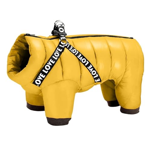 Winter Warmer Chihuahua Shiba Inu Bulldogge Pommerianische Kapuzejacke Mit Reißverschluss Schneebedeckter wasserdichte Haustierkleidung,Gelb,14 Winter Warmer Chihuahua Shiba Inu Bulldogge Pommerianische Kapuzejacke Mit Reißverschluss Schneebedeckter wasserdichte Haustierkleidung,Gelb,14 von HAQEPO