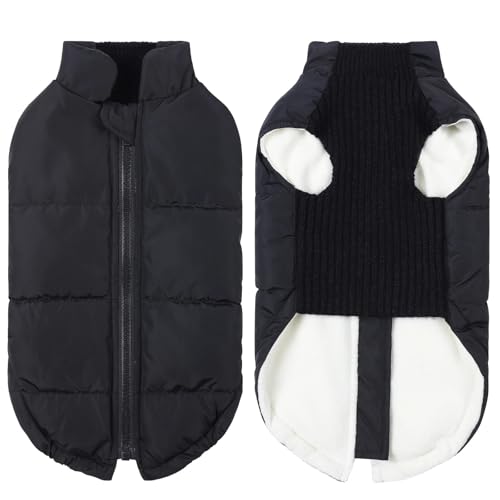 Yorkshire Terrier Chihuahua Mops Jacke Kleidung Herbst Und Winter Warmer Winddichtem Haustiermantel Mit Reißverschluss,Schwarz,Xs Yorkshire Terrier Chihuahua Mops Jacke Kleidung Herbst Und Winter Warmer Winddichtem Haustiermantel Mit Reißverschluss,Schwarz,Xs von HAQEPO