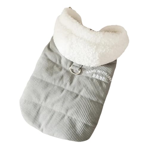 Zipper-Design Mit D-Ring Im Freien Winddichte Haustierjacke Winter Warmes Fleece Chihuahua Shiba Inu Pommeranian Mantel,Grau,XL Zipper-Design Mit D-Ring Im Freien Winddichte Haustierjacke Winter Warmes Fleece Chihuahua Shiba Inu Pommeranian Mantel,Grau,XL von HAQEPO