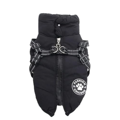 Zipper -Design Winter Warme Katzenhundjacke Weste Im Freien wasserdichte Haustier Hoodie Für Shiba Inu Bulldog Chihuahua,Schwarz,M Zipper -Design Winter Warme Katzenhundjacke Weste Im Freien wasserdichte Haustier Hoodie Für Shiba Inu Bulldog Chihuahua,Schwarz,M von HAQEPO