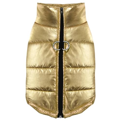 wasserdichte Hundejacke Im Freien Mit Reißverschluss Winter Warmer Chihuahua Französisch Bulldog Mops Mantelweste,Gold,L wasserdichte Hundejacke Im Freien Mit Reißverschluss Winter Warmer Chihuahua Französisch Bulldog Mops Mantelweste,Gold,L von HAQEPO
