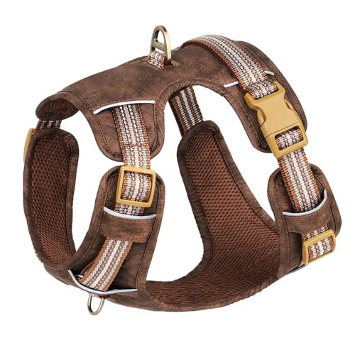 wasserdichte Im Freien, Reflektierende, Verstellbare, Atmungsaktive Nylon -Hundetrainingsgeschirr Für Yorkshire Terrier French Bulldog Mops,Braun,L wasserdichte Im Freien, Reflektierende, Verstellbare, Atmungsaktive Nylon -Hundetrainingsgeschirr Für Yorkshire Terrier French Bulldog Mops,Braun,L von HAQEPO