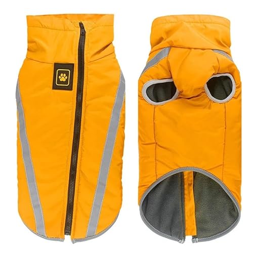 wasserdichte Im Freien Reflektierend Bulldog Labrador Jacke Kleidung Winter Warmes Fleece Mittelgroße Und Große Hundeschichten,Gelb,4XL wasserdichte Im Freien Reflektierend Bulldog Labrador Jacke Kleidung Winter Warmes Fleece Mittelgroße Und Große Hundeschichten,Gelb,4XL von HAQEPO