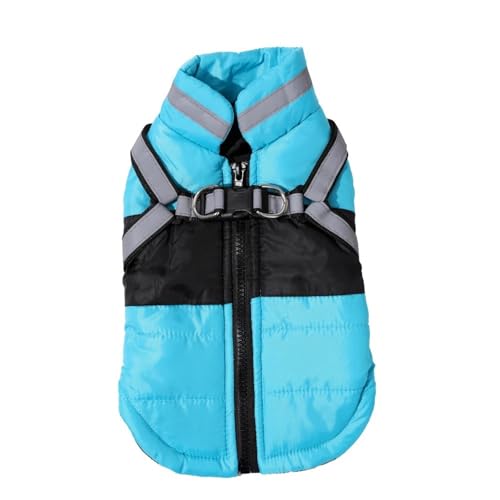 wasserdichte Reflektierende Hundejacke Mit Reißverschluss Winter Warmer Shiba Inu Pommerianer Bulldogge Pudel Mantelkleidung,Blau,M wasserdichte Reflektierende Hundejacke Mit Reißverschluss Winter Warmer Shiba Inu Pommerianer Bulldogge Pudel Mantelkleidung,Blau,M von HAQEPO