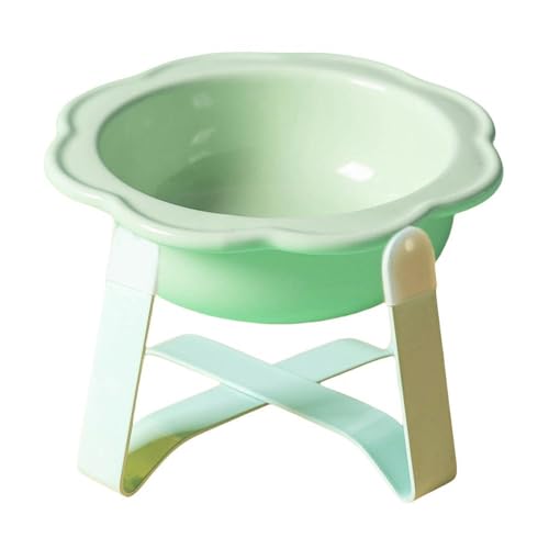 HAQJWMZC katzennapf Keramische Katzenschale Eisenrahme Blumenförmige Schale Zum Schutz Der Gebärmutterhalswirbel Katzennahrungsschale Katzenwasserschale Erhöhte Katzenschale-Matcha Grün HAQJWMZC katzennapf Keramische Katzenschale Eisenrahme Blumenförmige Schale Zum Schutz Der Gebärmutterhalswirbel Katzennahrungsschale Katzenwasserschale Erhöhte Katzenschale-Matcha Grün von HAQJWMZC