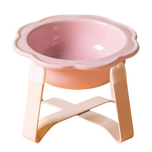 HAQJWMZC katzennapf Keramische Katzenschale Eisenrahme Blumenförmige Schale Zum Schutz Der Gebärmutterhalswirbel Katzennahrungsschale Katzenwasserschale Erhöhte Katzenschale-kirschpulver HAQJWMZC katzennapf Keramische Katzenschale Eisenrahme Blumenförmige Schale Zum Schutz Der Gebärmutterhalswirbel Katzennahrungsschale Katzenwasserschale Erhöhte Katzenschale-kirschpulver von HAQJWMZC