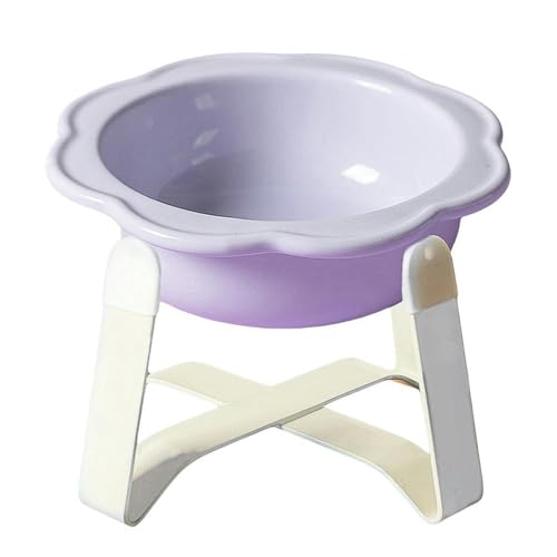 HAQJWMZC katzennapf Keramische Katzenschale Eisenrahme Blumenförmige Schale Zum Schutz Der Gebärmutterhalswirbel Katzennahrungsschale Katzenwasserschale Erhöhte Katzenschale-violett HAQJWMZC katzennapf Keramische Katzenschale Eisenrahme Blumenförmige Schale Zum Schutz Der Gebärmutterhalswirbel Katzennahrungsschale Katzenwasserschale Erhöhte Katzenschale-violett von HAQJWMZC