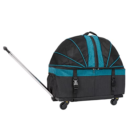 Haustier-Reisetasche für kleine Hunde/Katzen, Hundewagen, Haustier-Reisegepäck-Tragetasche mit abnehmbaren Rädern, Kinderwagen, Haustier-Autositz, weiche Seiten, Katzentragetasche mit Dach (Farbe: Haustier-Reisetasche für kleine Hunde/Katzen, Hundewagen, Haustier-Reisegepäck-Tragetasche mit abnehmbaren Rädern, Kinderwagen, Haustier-Autositz, weiche Seiten, Katzentragetasche mit Dach (Farbe: von HAQMG