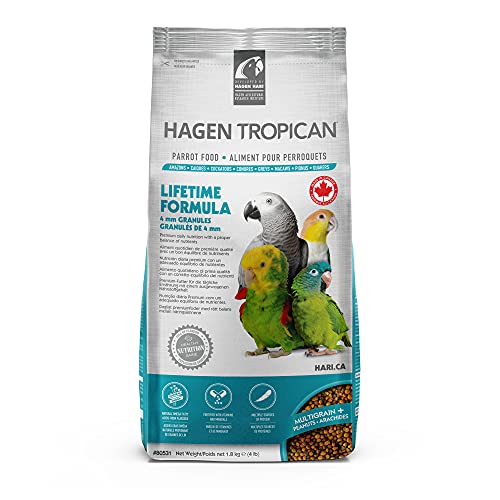 Tropican Mischfutter Granulat für Papageien, 1,8 kg von HARI
