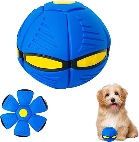 HARIPYER Haustierspielzeug Fliegende Untertasse Für Hunde, Hundefrisbee, Unzerstörbarer, Magischer, Verformbarer Gummi-Hundeball, Interaktives Hundespielzeug, Blau – 1 Stück/Blue-1Pc HARIPYER Haustierspielzeug Fliegende Untertasse Für Hunde, Hundefrisbee, Unzerstörbarer, Magischer, Verformbarer Gummi-Hundeball, Interaktives Hundespielzeug, Blau – 1 Stück/Blue-1Pc von HARIPYER