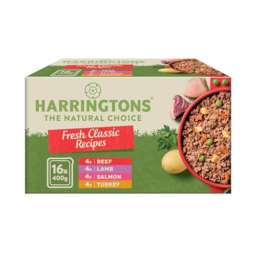 Harringtons Complete Wet Tray Grain Free Hypoallergenic Adult Dog Food Classics Bumper Pack 16x400g - Turkey, Lamb, Beef & Salmon - Made with All Natural Ingredients, Package May Vary Harringtons Complete Wet Tray Grain Free Hypoallergenic Adult Dog Food Classics Bumper Pack 16x400g - Turkey, Lamb, Beef & Salmon - Made with All Natural Ingredients, Package May Vary von HARRINGTONS