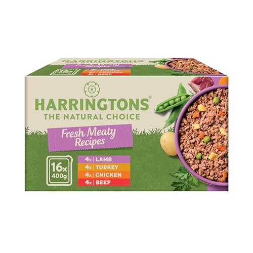 Harringtons Complete Wet Tray Grain Free Hypoallergenic Adult Dog Food Meaty Bumper Pack 16x400g (Package May Vary) von HARRINGTONS