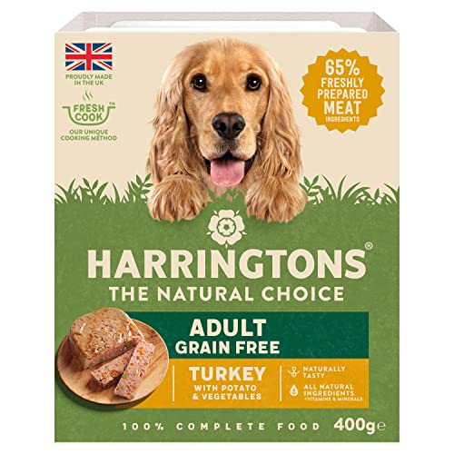 Harringtons Pute und Kartoffel Nass Hundefutter (8 Tassen) (8 x 400g) (kann variieren) von HARRINGTONS
