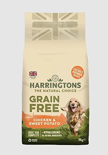 Harringtons getreidefreies Hunde Trockenfutter Huhn und Süßkartoffel (2kg) (kann variieren) von HARRINGTONS